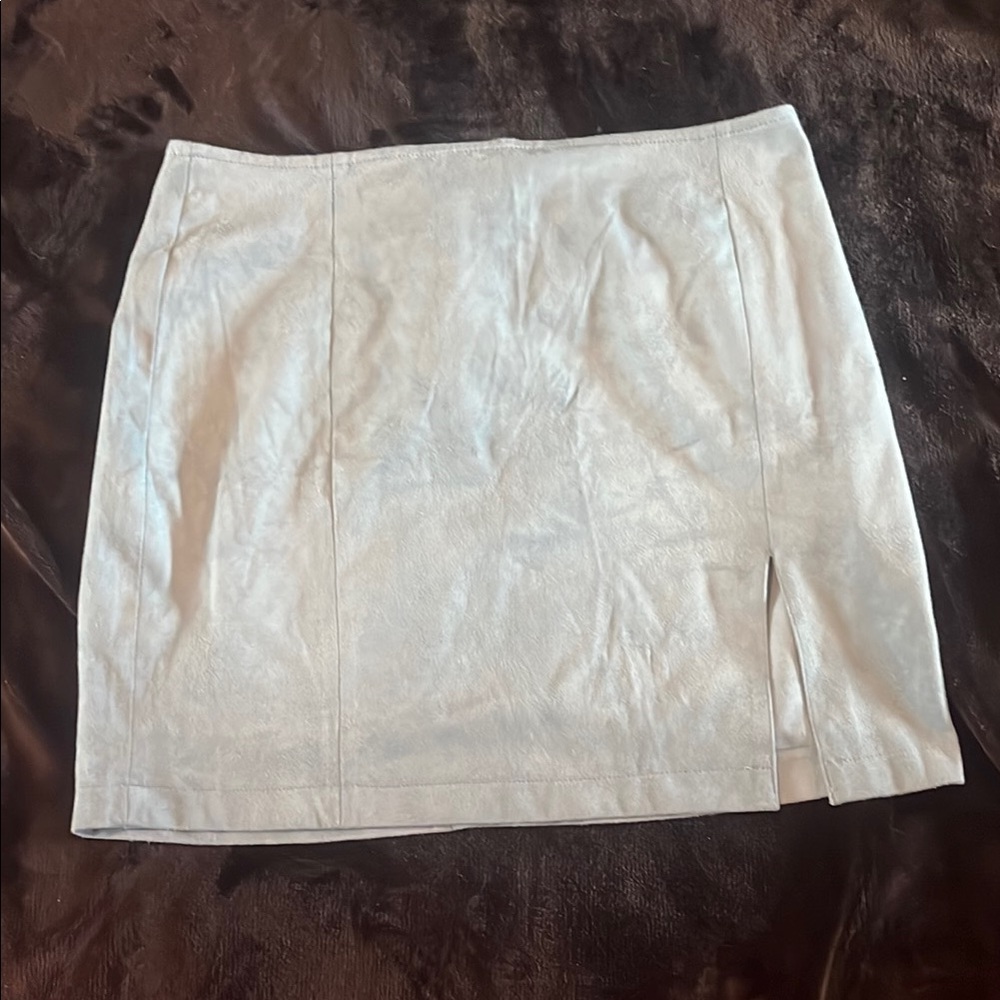 Forever 21 Shimmering Silver Mini Skirt